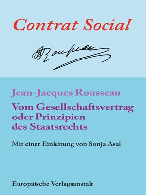 cover image of Vom Gesellschaftsvertrag oder Prinzipien des Staatsrechts